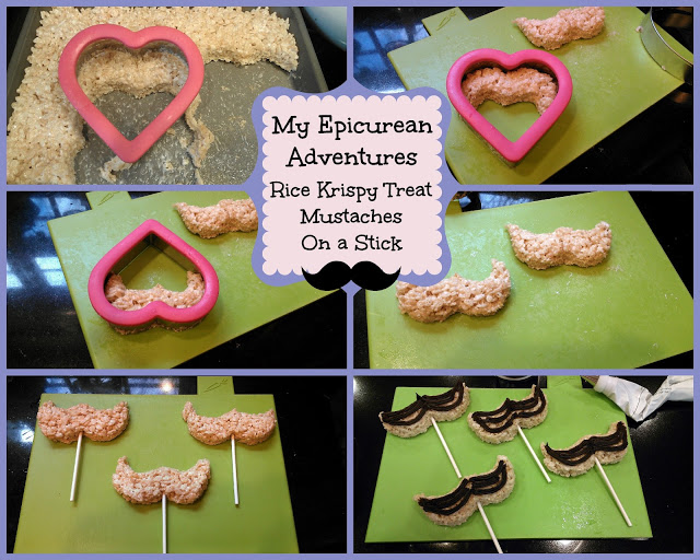 Rice Krispy Treat Mustaches On A Stick - My Epicurean Adventures